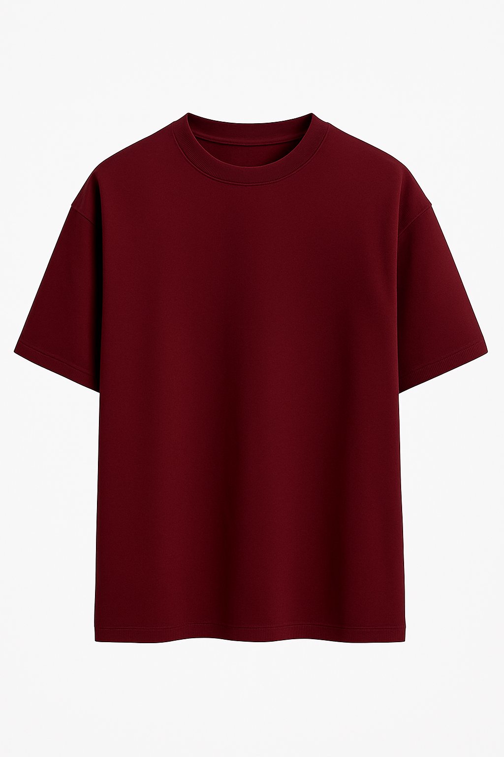 Essential Maroon Drop Tee – 100% Cotton | The RH Closet