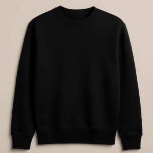 Urban Essential Sweatshirt – Jet Black (280 GSM Premium Cotton) | The RH Closet